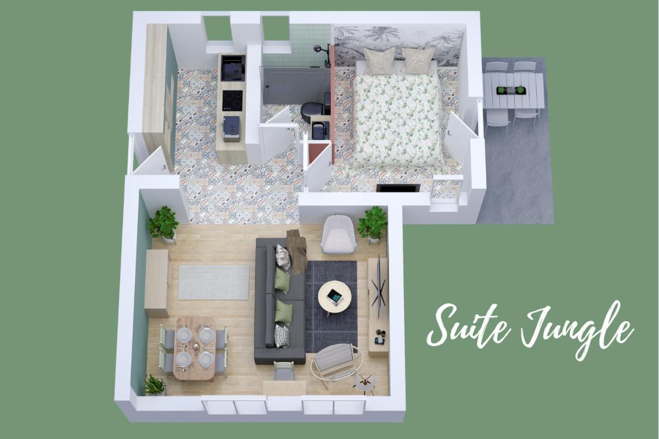 Suite Jungle - Jardin, Netflix Et Parking - Le Manoir Aux Pommes Orbec Kültér fotó
