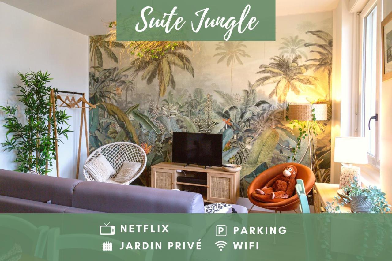 Suite Jungle - Jardin, Netflix Et Parking - Le Manoir Aux Pommes Orbec Kültér fotó